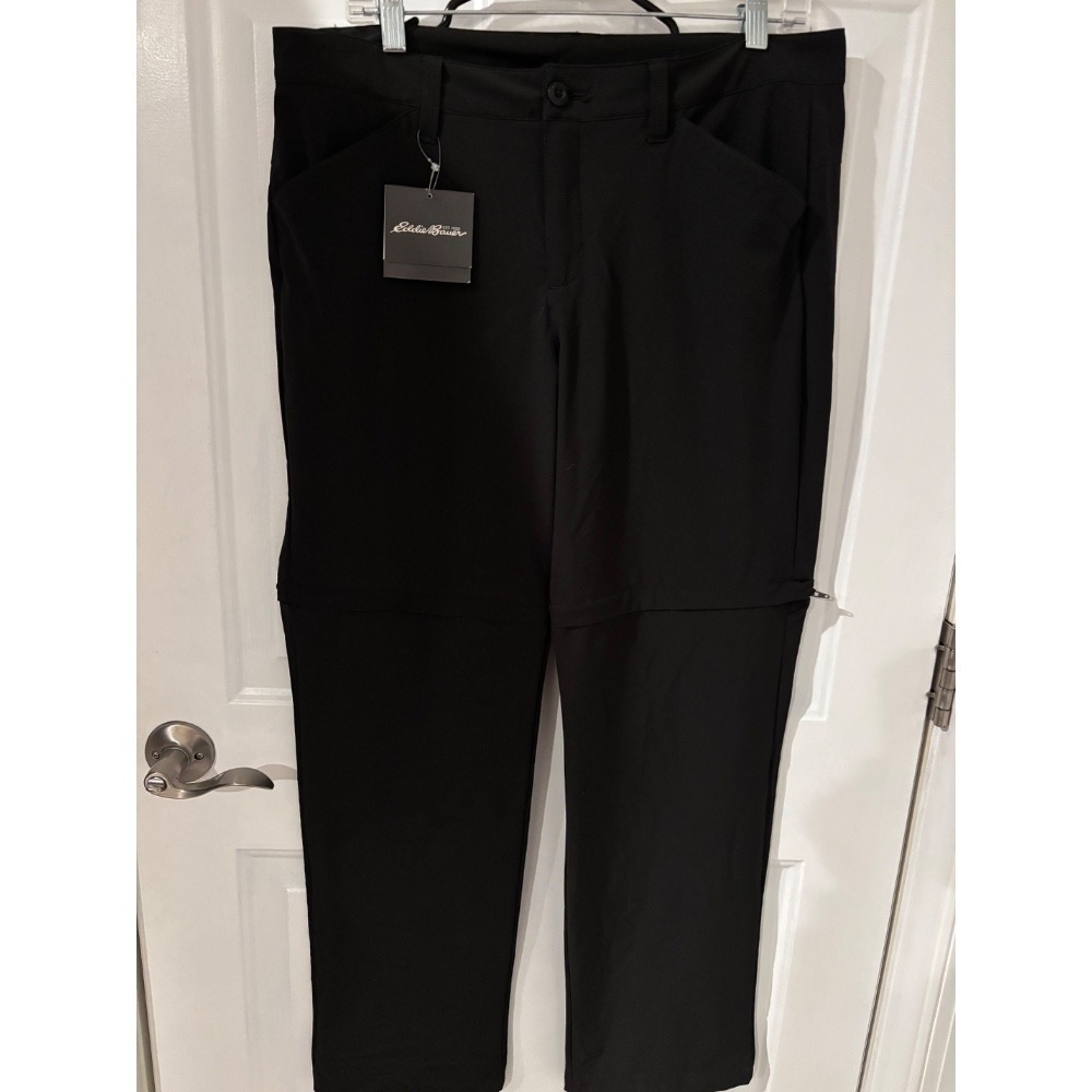 Eddie Bauer‎ Women's  Zip-Off Pants Convertible Hiking Travel Black Size 12